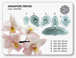 Petali di Orchidea. 5 stampi in plastica