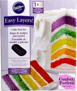 Red Velvet e Rainbow Cake. Set Teglia a Strati. Wilton