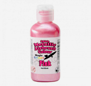 Rosa 55 ml. Colorante liquido Metallizzato anche per Aerografo. Magic Colours