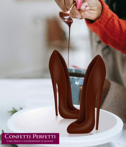 Scarpa con Tacco Alto di 20.2 cm. Doppio Stampo 3/D per Cioccolato in policarbonato rigido