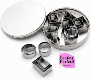 Set A di 24 Stampi Geometrici in metallo