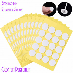 Set di 100 Biadesivi per Stoppini Candele