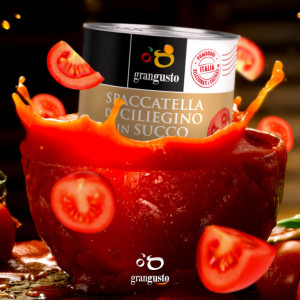 Spaccatella di Ciliegino in succo. 800 gr. GranGusto Linea Professional