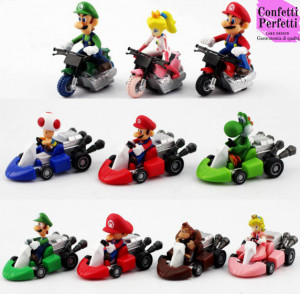 Super Mario Kart. Fantastico set di 10 statuine in PVC