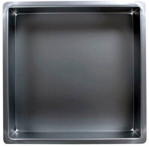 Tortiera Quadrata dritta altezza 10 cm Alluminio anodizzato Decora
