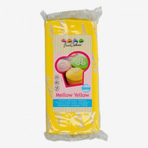 1 Kg. Giallo Sole. Pasta di zucchero FunCakes Mellow Yellow. Senza Glutne