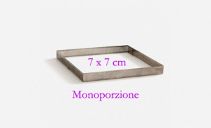 7 x 7 x 3.5 cm. Stampo Quadrato Microforato per Crostata. Decora