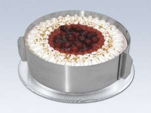 Anello Altezza 6 cm Cornice Regolabile in metallo per torte.