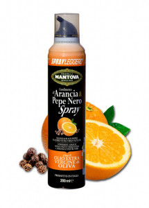Arancia e Pepe Nero. Spray in olio Extravergine di Oliva
