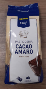 Cacao Amaro in polvere. 22/24. Senza Glutine. 1 Kg