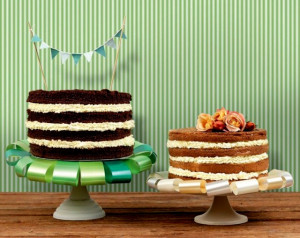 CAKE SKIRT - Decorazione per Torte Festoni grandi fiocchi. Diametro 34 cm.