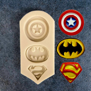 Capitan America Batman e Superman. Stampo in silicone