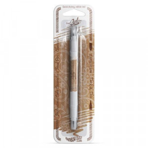 CIOCCOLATO Latte. Doppia Punta. Pennarello Alimentare con 2 punte di 0,5 mm e di 2,5 mm. Rainbow Dust Food Art Pen