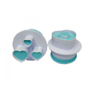Cuori decorati in varie dimensioni. set di 2 Stampi ad espulsione