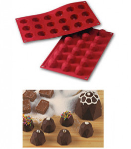 Diamanti. Stampo in silicone per Muffin, Brownie, Cupcake e Dolci.