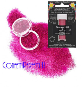 Glitter Rosso Lampone acceso. Sparkles Raspberry Crush. Sugarflair
