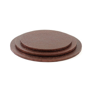 Marrone. Cake Board Tondo da 25 a 40 cm. Vassoio da 13 mm per Torte