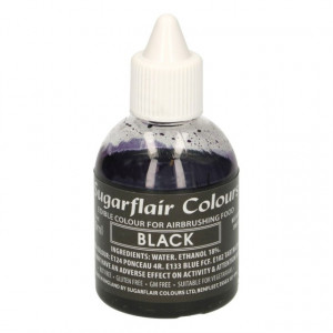 Nero 60 ml. Colorante liquido anche per Aerografo. Sugarflair