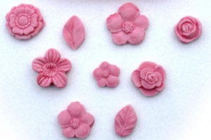 Piccoli Fiori e Foglie. Venatore in silicone per la pasta di zucchero