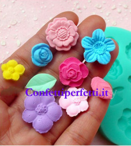 Piccoli Fiori e Foglie. Venatore in silicone