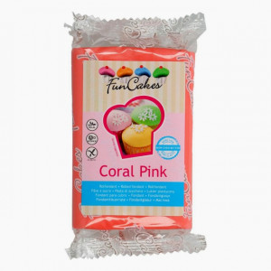 Rosa Corallo.Pasta di zucchero FunCakes. 250 gr. Senza Glutine e Kosher