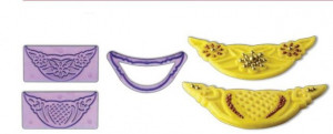Set di 3 stampi Tagliapasta ad incisione per Bordo e Cornice