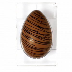 Stampo Uovo di Cioccolato. 350 gr. con 1 Cavità. Policarbonato Rigido. Pasqua Decora