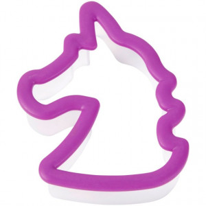 Unicorno. Tagliapasta grande Stampo in plastica Viola. Originale Wilton