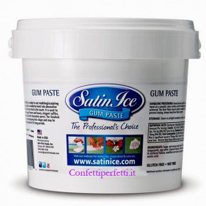 1 Kg. Gum Paste Bianca per Fiori. SATIN ICE. Kosher