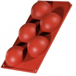 5 Semisfere di 8 x 4 cm. Stampo in silicone