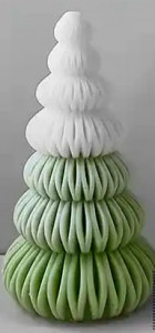Albero di Natale Geometrico di 14.1 cm. Stampo in silicone anche per Candele