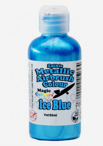 Blu Ghiaccio 55 ml. Colorante liquido Metallizzato anche per Aerografo. Magic Colours