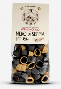 Calamari al Nero di Seppia con Germe di Grano. Pasta Morelli. 250 gr.