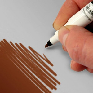 CIOCCOLATO Latte. Doppia Punta. Pennarello Alimentare con 2 punte di 0,5 mm e di 2,5 mm. Rainbow Dust Food Art Pen