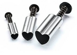 Cuore piccoli. Mini Stampi espulsione in metallo.