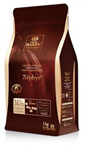 Extra Bianco 34% Zephir Cioccolato Callets White. Callebaut