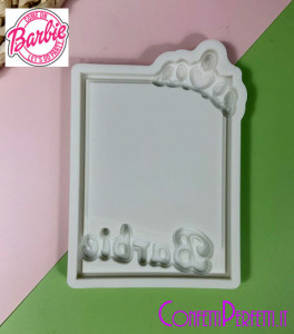 Grande specchio con Barbie e e Cuoricini. Stampo in silicone