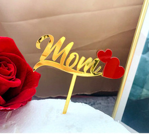 Mamma con il Cuore. Sagoma Cake Topper