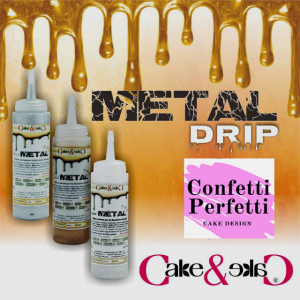 Metal Drip Cake. Oro Argento Oro Rosa e Perla. Topping Cioccolato in molti colori