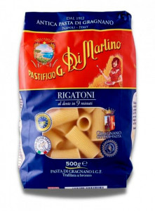 Mezzi Rigatoni. 500 gr. Pastificio Di Martino Dolce e Gabbana. Gragnano. IGP