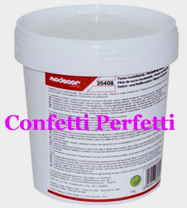 Pasta di Gomma per modelling Express Bianca Modecor 1 kg senza glutine.