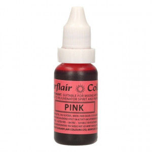 Rosa. Vernice a Gocce. Per Panna Creme Burro e Pasta di Zucchero. 14 ml. Sugarflair