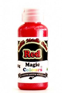 Rosso. Colorante Metallizzato per Pittura. Red. Kosher e Gluten Free. Magic Colours