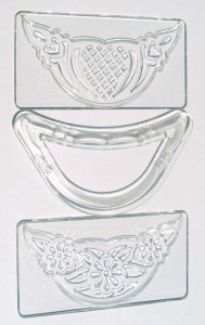 Set di 3 stampi Tagliapasta ad incisione per Bordo e Cornice
