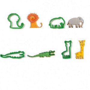 Tagliapasta in plastica Animali della Giungla.Leone Elefante Giraffa e Coccodrillo.