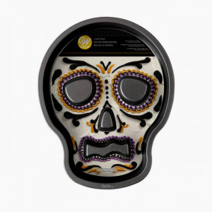 Teschio Halloween. Tortiera antiaderente. Wilton