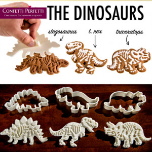 Tirannosauro Rex Stegosauro e Triceratopo. Set di 3 grandi stampi Dinosauro