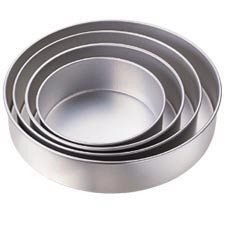 Tortiera Diametro 25 altezza 10 cm. Teglia Professionale Tonda e Dritta