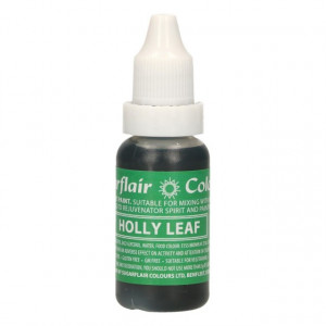 Verde Agrifoglio. Vernice a Gocce. Per Panna Creme Burro e Pasta di Zucchero. 14 ml. Sugarflair