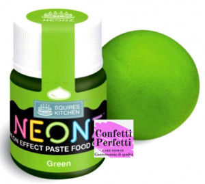Verde. Fluo NEONZ. Colorante alimentare in gel. Squires Kitchen